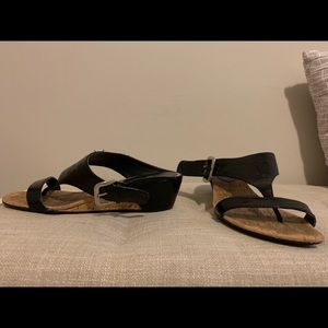 IMPO Black Glossy Sandals